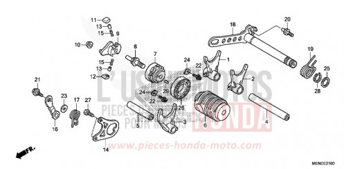 BARILLET DE SELECTION CRF450RE de 2014